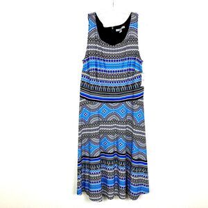 NWT Danny and Nicole Women's A-Line Dress Size 14W Sleeveless Travel Resort